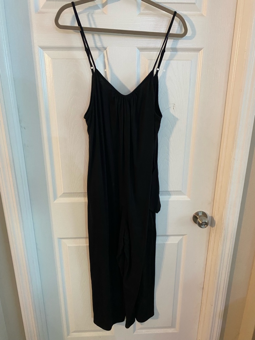 Simple Black Spaghetti Strap Jumpsuit
